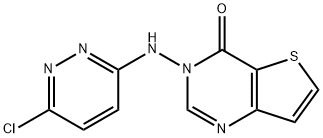 3-[(6-CHLORO-3-PYRIDAZINYL)AMINO]THIENO[3,2-D]PYRIMIDIN-4(3H)-ONE 结构式