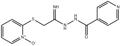 2-([2-Amino-2-(2-isonicotinoylhydrazono)ethyl]sulfanyl)-1-pyridiniumolate 结构式