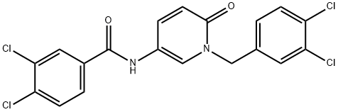 3,4-DICHLORO-N-[1-(3,4-DICHLOROBENZYL)-6-OXO-1,6-DIHYDRO-3-PYRIDINYL]BENZENECARBOXAMIDE 结构式