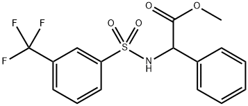 METHYL 2-PHENYL-2-(([3-(TRIFLUOROMETHYL)PHENYL]SULFONYL)AMINO)ACETATE 结构式