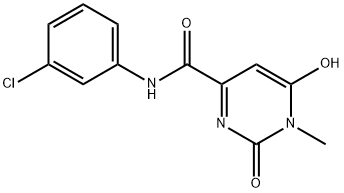 N-(3-CHLOROPHENYL)-6-HYDROXY-1-METHYL-2-OXO-1,2-DIHYDRO-4-PYRIMIDINECARBOXAMIDE 结构式