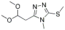 1-METHOXY-2-[4-METHYL-5-(METHYLSULFANYL)-4H-1,2,4-TRIAZOL-3-YL]ETHYL METHYL ETHER 结构式