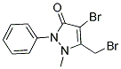 4-BROMO-3-BROMOMETHYLENE-2-METHYL-1-PHENYL-PYRAZOLIN-5-ONE 结构式