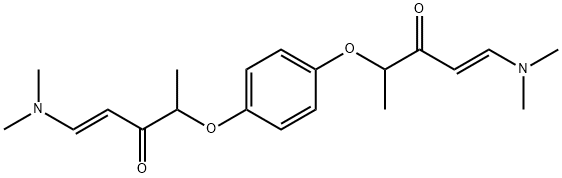 1-(DIMETHYLAMINO)-4-(4-([4-(DIMETHYLAMINO)-1-METHYL-2-OXO-3-BUTENYL]OXY)PHENOXY)-1-PENTEN-3-ONE 结构式