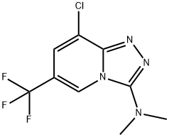 8-Chloro-N,N-dimethyl-6-(trifluoromethyl)[1,2,4]triazolo[4,3-a]pyridin-3-amine 结构式