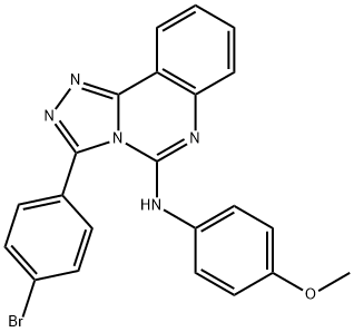 3-(4-Bromophenyl)-N-(4-methoxyphenyl)[1,2,4]triazolo[4,3-c]quinazolin-5-amine 结构式