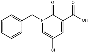 1-苄基-5-氯-2-氧代-1,2-二氢-3-吡啶羧酸 结构式