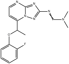 N'-(7-[1-(2-FLUOROPHENOXY)ETHYL][1,2,4]TRIAZOLO[1,5-A]PYRIMIDIN-2-YL)-N,N-DIMETHYLIMINOFORMAMIDE 结构式