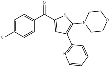 (4-CHLOROPHENYL)[5-MORPHOLINO-4-(2-PYRIDINYL)-2-THIENYL]METHANONE 结构式