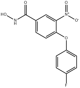 4-(4-Fluorophenoxy)-N-hydroxy-3-nitrobenzenecarboxamide 结构式