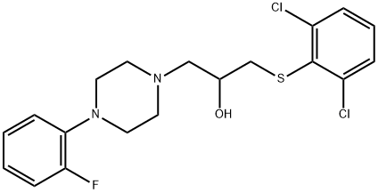 1-[(2,6-DICHLOROPHENYL)SULFANYL]-3-[4-(2-FLUOROPHENYL)PIPERAZINO]-2-PROPANOL 结构式