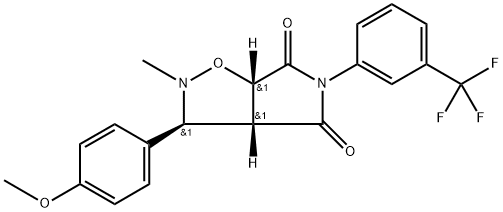 3-(4-METHOXYPHENYL)-2-METHYL-5-[3-(TRIFLUOROMETHYL)PHENYL]DIHYDRO-2H-PYRROLO[3,4-D]ISOXAZOLE-4,6(3H,5H)-DIONE 结构式