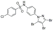 N1-[4-(3,4,5-TRIBROMO-1H-PYRAZOL-1-YL)PHENYL]-4-CHLOROBENZENE-1-SULFONAMIDE 结构式