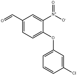 4-(3-氯苯氧基)-3-硝基苯甲醛 结构式