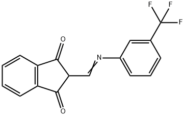 2-(2-AZA-2-(3-(TRIFLUOROMETHYL)PHENYL)VINYL)INDANE-1,3-DIONE 结构式
