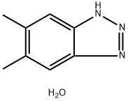 5,6-二甲基-1H-苯并三唑 一水合物 结构式