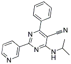 4-(ISOPROPYLAMINO)-6-PHENYL-2-(3-PYRIDINYL)-5-PYRIMIDINECARBONITRILE 结构式