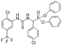 DIPHENYL [(4-CHLOROPHENYL)(([2-CHLORO-5-(TRIFLUOROMETHYL)ANILINO]CARBOTHIOYL)AMINO)METHYL]PHOSPHONATE 结构式