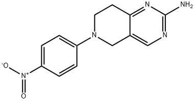 6-(4-硝基苯基)-5,6,7,8-四氢吡啶并-[4,3-D]嘧啶-2-胺 结构式