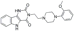 3-[2-[4-(2-METHOXYPHENYL)PIPERAZIN-1-YL] ETHYL]PYRIMIDO[5,4-B] INDOLE-2,4-DIONE 结构式