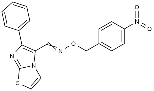 6-Phenylimidazo[2,1-b][1,3]thiazole-5-carbaldehyde O-(4-nitrobenzyl)oxime 结构式