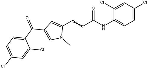 3-[4-(2,4-DICHLOROBENZOYL)-1-METHYL-1H-PYRROL-2-YL]-N-(2,4-DICHLOROPHENYL)ACRYLAMIDE 结构式