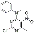 N4,6-DIMETHYL-N4-PHENYL-2-CHLORO-5-NITROPYRIMIDIN-4-AMINE 结构式