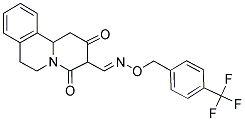 2,4-DIOXO-1,3,4,6,7,11B-HEXAHYDRO-2H-PYRIDO[2,1-A]ISOQUINOLINE-3-CARBALDEHYDE O-[4-(TRIFLUOROMETHYL)BENZYL]OXIME 结构式