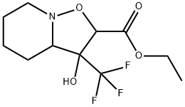 3-HYDROXY-3-TRIFLUOROMETHYL-HEXAHYDRO-ISOXAZOLO[2,3-A]PYRIDINE-2-CARBOXYLIC ACID ETHYL ESTER 结构式