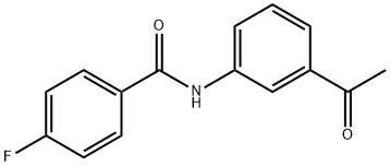 N-(3-乙酰苯基)-4-氟-苯甲酰胺 结构式