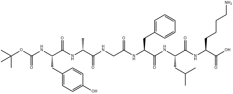 (BOC-TYR1,D-ALA2)-LEU-ENKEPHALIN-LYS 结构式