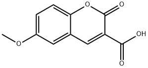 6-甲氧基-2-氧代-2H-苯并吡喃-3-羧酸 结构式