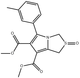 DIMETHYL 5-(3-METHYLPHENYL)-2-OXO-2,3-DIHYDRO-1H-2LAMBDA4-PYRROLO[1,2-C][1,3]THIAZOLE-6,7-DICARBOXYLATE 结构式