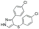 3-(4-CHLOROPHENYL)-4-[(4-CHLOROPHENYL)SULFANYL]-1H-PYRAZOLE 结构式