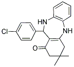 11-(4-CHLOROPHENYL)-3,3-DIMETHYL-2,3,4,5,10,11-HEXAHYDRO-1H-DIBENZO[B,E][1,4]DIAZEPIN-1-ONE 结构式