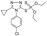 S-[4-(4-CHLOROPHENYL)-5-CYCLOPROPYL-4H-1,2,4-TRIAZOL-3-YL] O,O-DIETHYL PHOSPHODITHIOATE 结构式