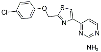 4-[2-[(4-CHLOROPHENOXY)METHYL]-1,3-THIAZOL-4-YL]PYRIMIDIN-2-AMINE 结构式