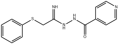 N'-Isonicotinoyl-2-(phenylsulfanyl)ethanehydrazonamide 结构式