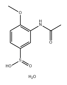 3-乙酰氨基-4-甲氧基苯亚磺酸水炔物 结构式