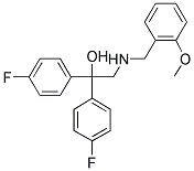 1,1-BIS(4-FLUOROPHENYL)-2-[(2-METHOXYBENZYL)AMINO]-1-ETHANOL 结构式