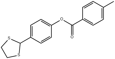 4-(1,3-DITHIOLAN-2-YL)PHENYL 4-METHYLBENZENECARBOXYLATE 结构式