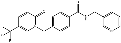 4-([2-OXO-5-(TRIFLUOROMETHYL)-1(2H)-PYRIDINYL]METHYL)-N-(3-PYRIDINYLMETHYL)BENZENECARBOXAMIDE 结构式