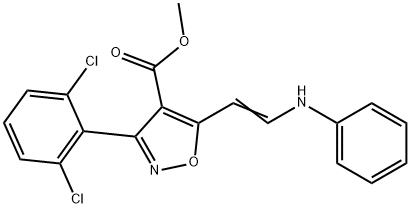 METHYL 5-(2-ANILINOVINYL)-3-(2,6-DICHLOROPHENYL)-4-ISOXAZOLECARBOXYLATE 结构式