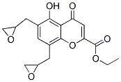 ETHYL 5-HYDROXY-6,8-DI(OXIRAN-2-YLMETHYL)-4-OXO-4H-CHROMENE-2-CARBOXYLATE 结构式