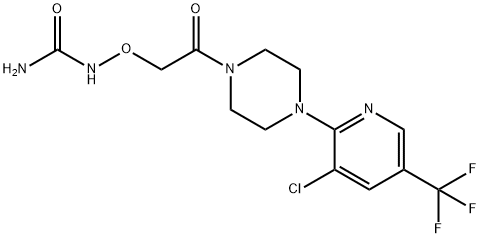 N-(2-(4-[3-CHLORO-5-(TRIFLUOROMETHYL)-2-PYRIDINYL]PIPERAZINO)-2-OXOETHOXY)UREA 结构式