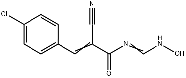 3-(4-CHLOROPHENYL)-2-CYANO-N-[(HYDROXYIMINO)METHYL]ACRYLAMIDE 结构式