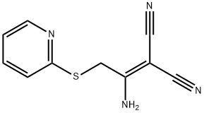 2-[1-AMINO-2-(2-PYRIDINYLSULFANYL)ETHYLIDENE]MALONONITRILE 结构式