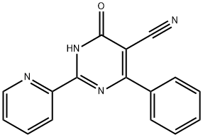 4-HYDROXY-6-PHENYL-2-(2-PYRIDINYL)-5-PYRIMIDINECARBONITRILE 结构式