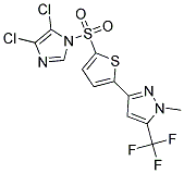 3-(5-[(4,5-DICHLORO-1H-IMIDAZOL-1-YL)SULFONYL]-2-THIENYL)-1-METHYL-5-(TRIFLUOROMETHYL)-1H-PYRAZOLE 结构式