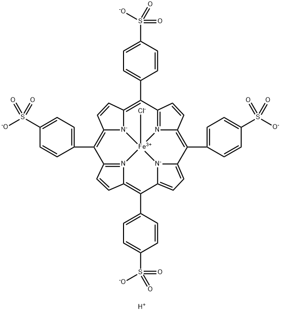 MESO-四(4-磺酰苯基)卟吩氯化铁 结构式